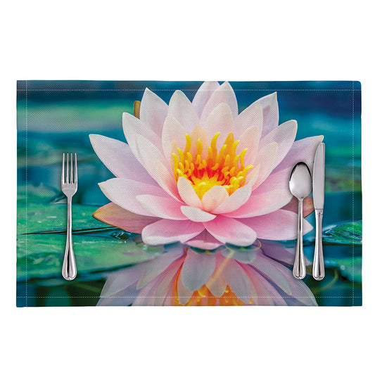 Pink Water Lily Print Placemat