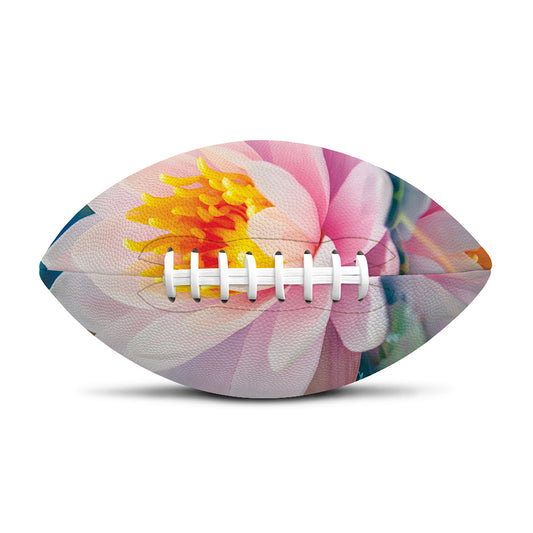 Pink Water Lily Print Rugby Ball