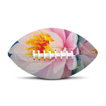 Pink Water Lily Print Rugby Ball