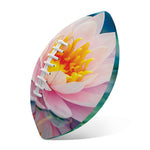 Pink Water Lily Print Rugby Ball