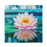Pink Water Lily Print Silk Bandana