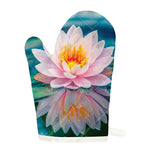 Pink Water Lily Print Single Oven Mitt