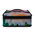 Pink Water Lily Print Small Lunch Bag