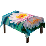 Pink Water Lily Print Tablecloth