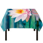 Pink Water Lily Print Tablecloth