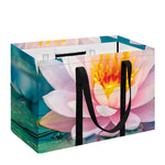 Pink Water Lily Print Utility Tote Bag