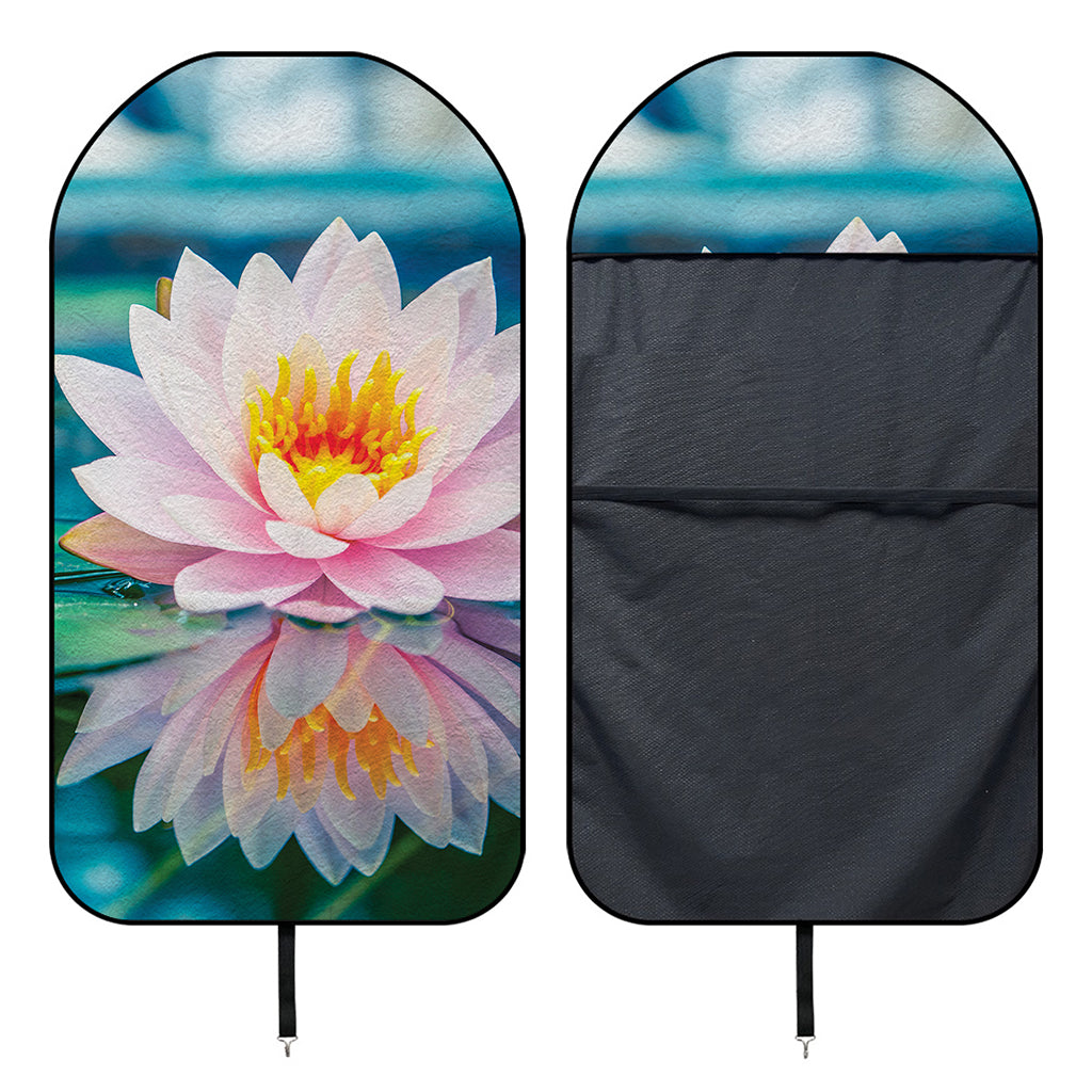 Pink Water Lily Print Waterproof Car Seat Cover