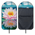 Pink Water Lily Print Waterproof Car Seat Cover