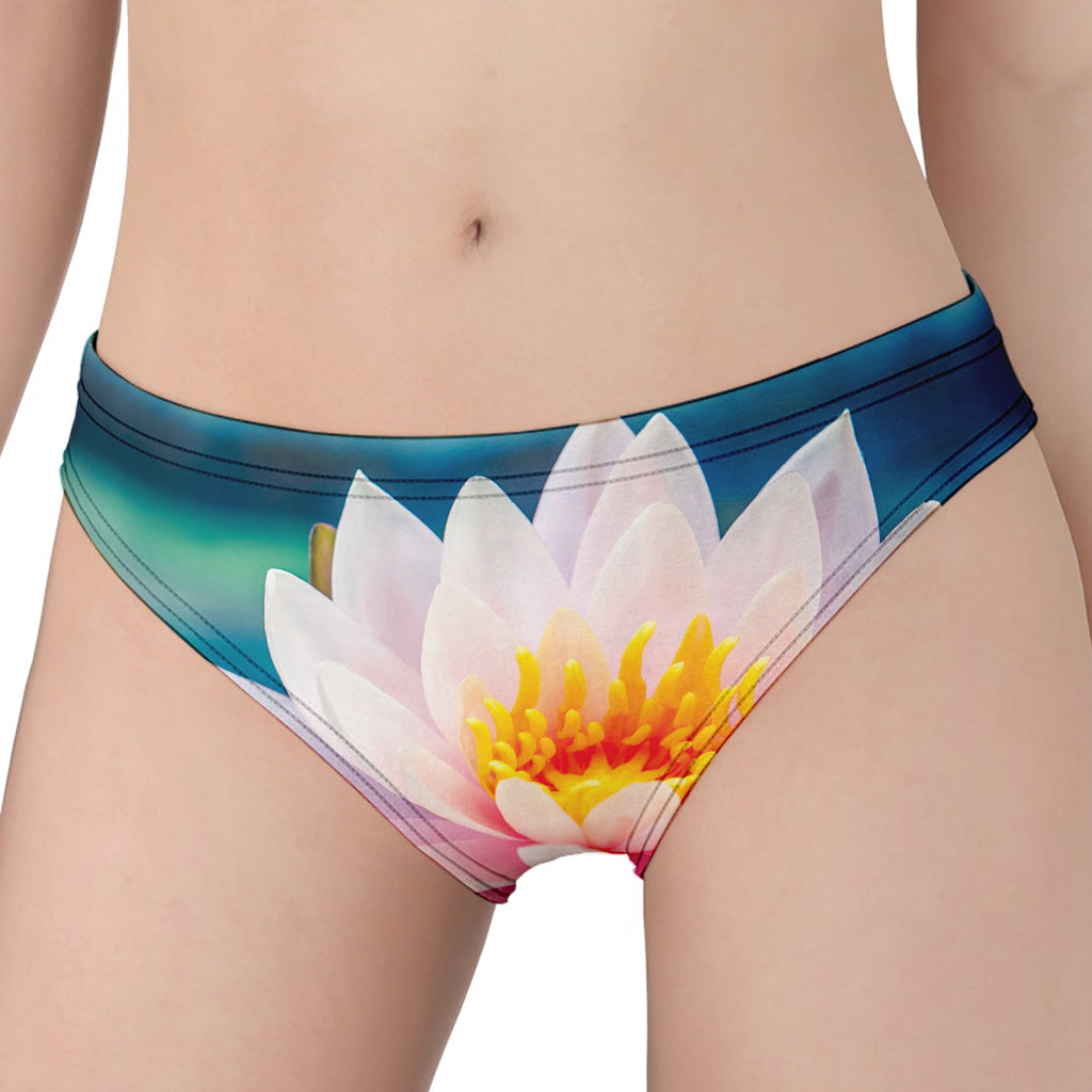 Pink Water Lily Print Women's Panties