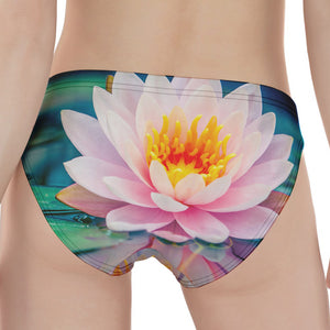 Pink Water Lily Print Women's Panties