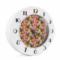 Pink Watercolor Pineapple Pattern Print Alarm Clock