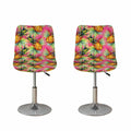 Pink Watercolor Pineapple Pattern Print Bar Stool Covers