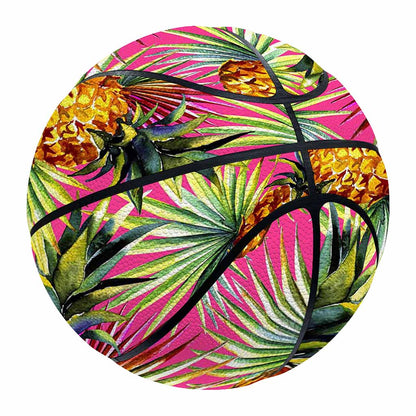 Pink Watercolor Pineapple Pattern Print Basketball