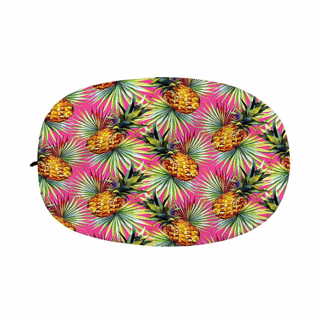 Pink Watercolor Pineapple Pattern Print Car Side Mirror Covers