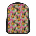 Pink Watercolor Pineapple Pattern Print Casual Backpack