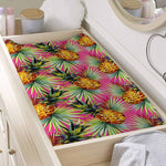 Pink Watercolor Pineapple Pattern Print Changing Pad Cover
