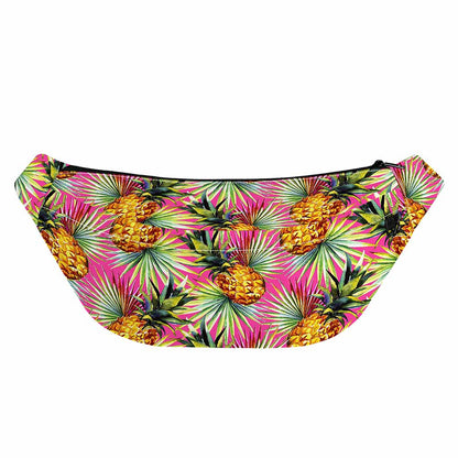 Pink Watercolor Pineapple Pattern Print Fanny Pack