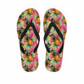 Pink Watercolor Pineapple Pattern Print Flip Flops