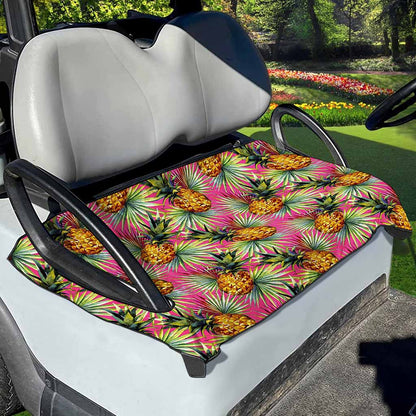 Pink Watercolor Pineapple Pattern Print Golf Cart Seat Cover