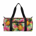 Pink Watercolor Pineapple Pattern Print Gym Bag