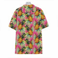 Pink Watercolor Pineapple Pattern Print Hawaiian Shirt