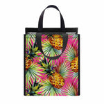 Pink Watercolor Pineapple Pattern Print Insulated Lunch Tote