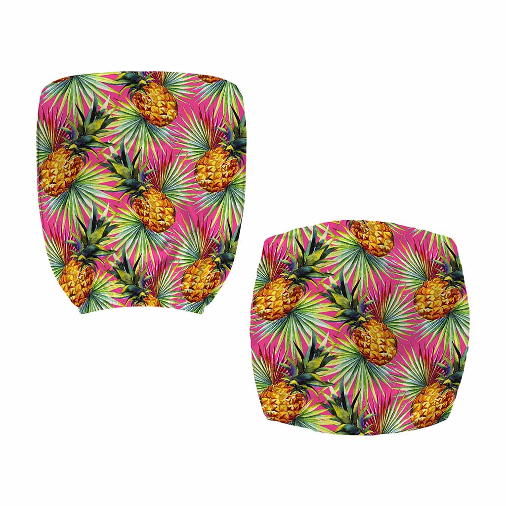 Pink Watercolor Pineapple Pattern Print Office Chair Cover
