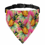Pink Watercolor Pineapple Pattern Print Over The Collar Dog Bandana