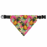 Pink Watercolor Pineapple Pattern Print Over The Collar Dog Bandana