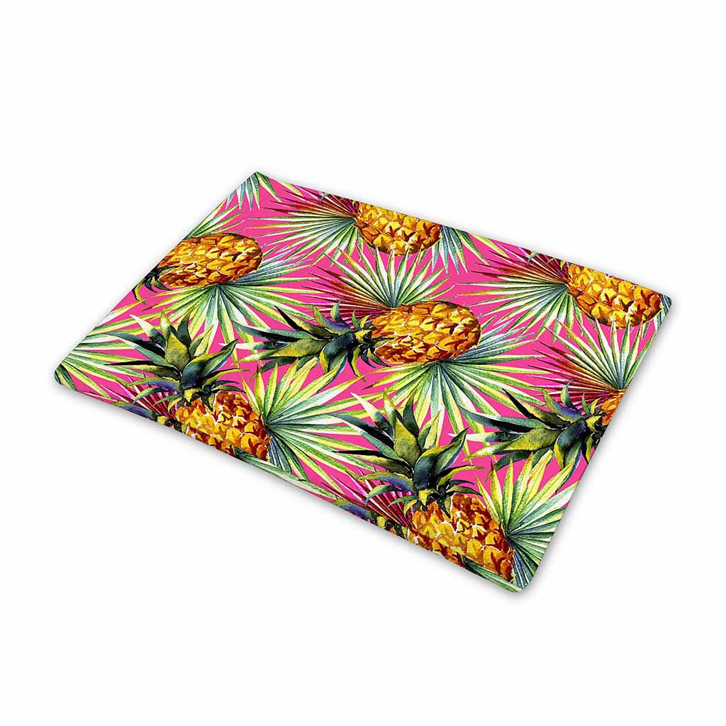 Pink Watercolor Pineapple Pattern Print Pet Cooling Mat Cover