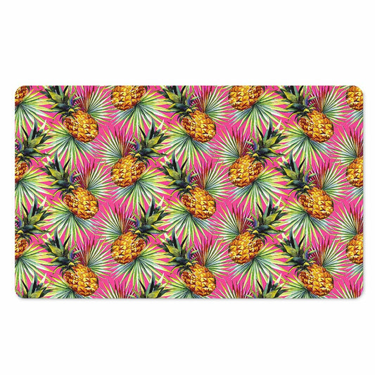 Pink Watercolor Pineapple Pattern Print Polyester Doormat
