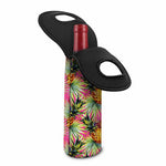 Pink Watercolor Pineapple Pattern Print Single Neoprene Wine Tote