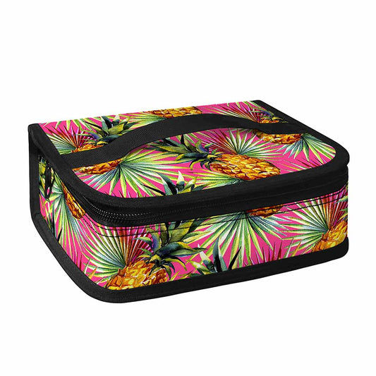 Pink Watercolor Pineapple Pattern Print Small Lunch Bag