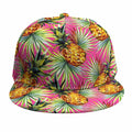 Pink Watercolor Pineapple Pattern Print Snapback Cap