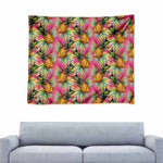 Pink Watercolor Pineapple Pattern Print Tapestry