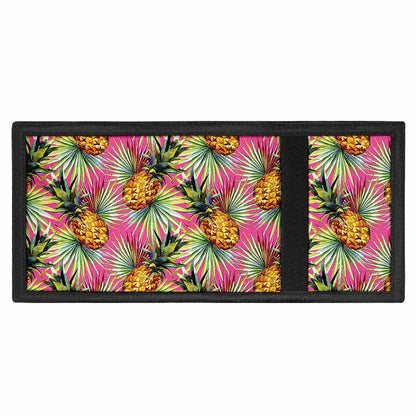 Pink Watercolor Pineapple Pattern Print Trifold Wallet