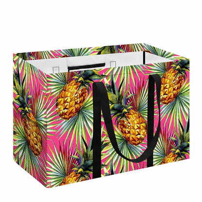 Pink Watercolor Pineapple Pattern Print Utility Tote Bag