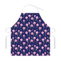 Pink Watercolor Tulip Flower Print Adjustable Apron