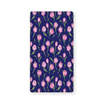 Pink Watercolor Tulip Flower Print Baby Crib Sheet