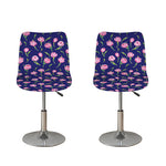 Pink Watercolor Tulip Flower Print Bar Stool Covers