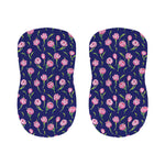 Pink Watercolor Tulip Flower Print Bar Stool Covers