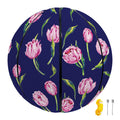 Pink Watercolor Tulip Flower Print Basketball