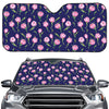 Pink Watercolor Tulip Flower Print Car Windshield Sun Shade