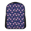 Pink Watercolor Tulip Flower Print Casual Backpack