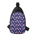 Pink Watercolor Tulip Flower Print Sling Bag