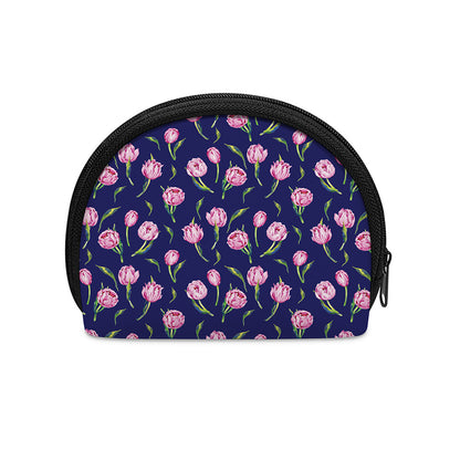 Pink Watercolor Tulip Flower Print Coin Purse