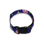 Pink Watercolor Tulip Flower Print Dog Collar