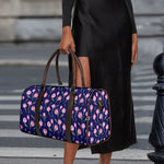 Pink Watercolor Tulip Flower Print Duffle Bag