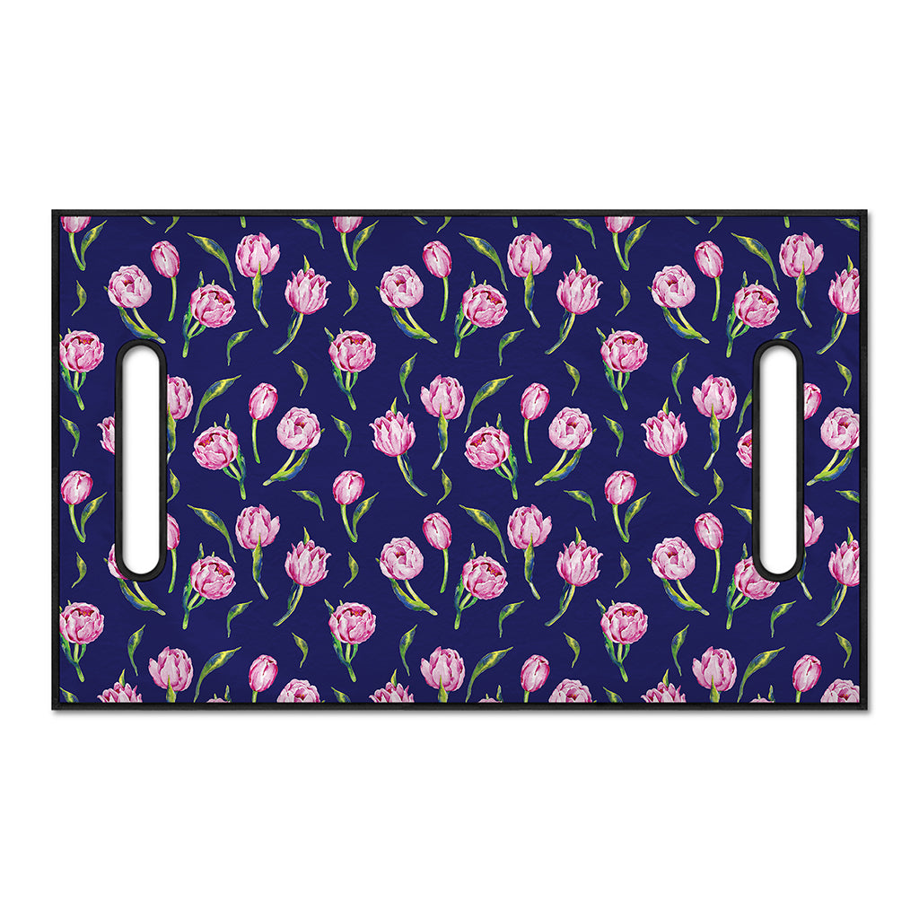 Pink Watercolor Tulip Flower Print Golf Cart Seat Cover
