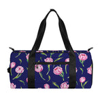 Pink Watercolor Tulip Flower Print Gym Bag